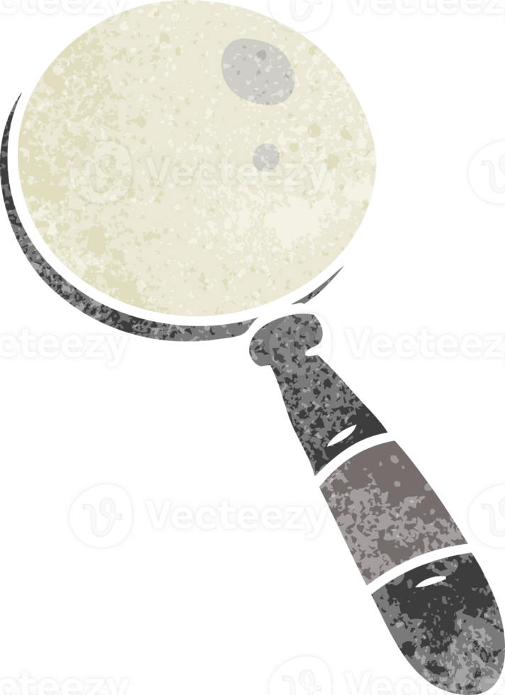 hand drawn retro cartoon doodle of a magnifying glass png