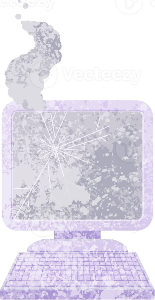 broken computer graphic png illustration icon