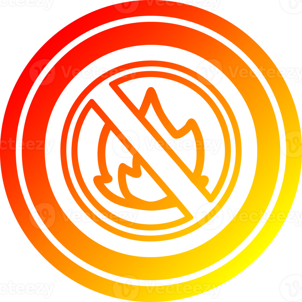 no flames circular icon with warm gradient finish png
