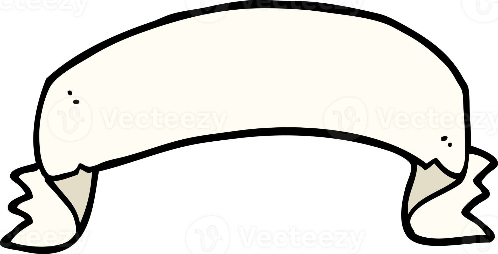 cartoon doodle scroll banner png
