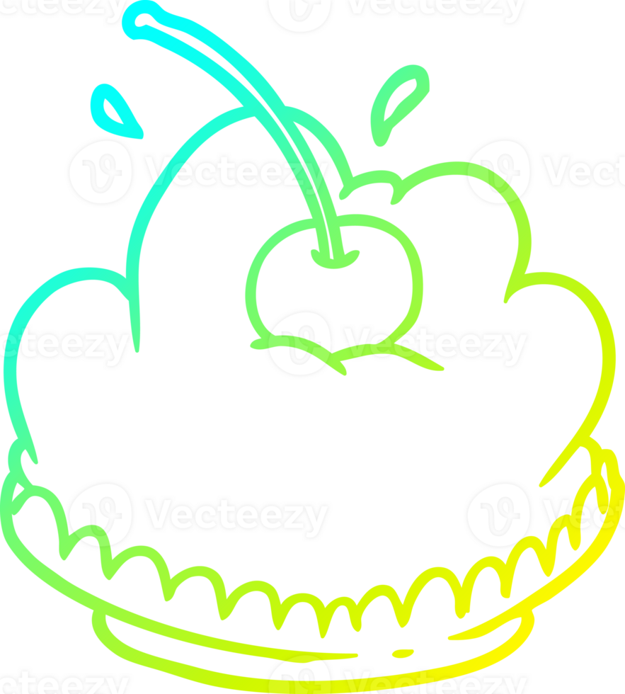 cold gradient line drawing of a tasty dessert png