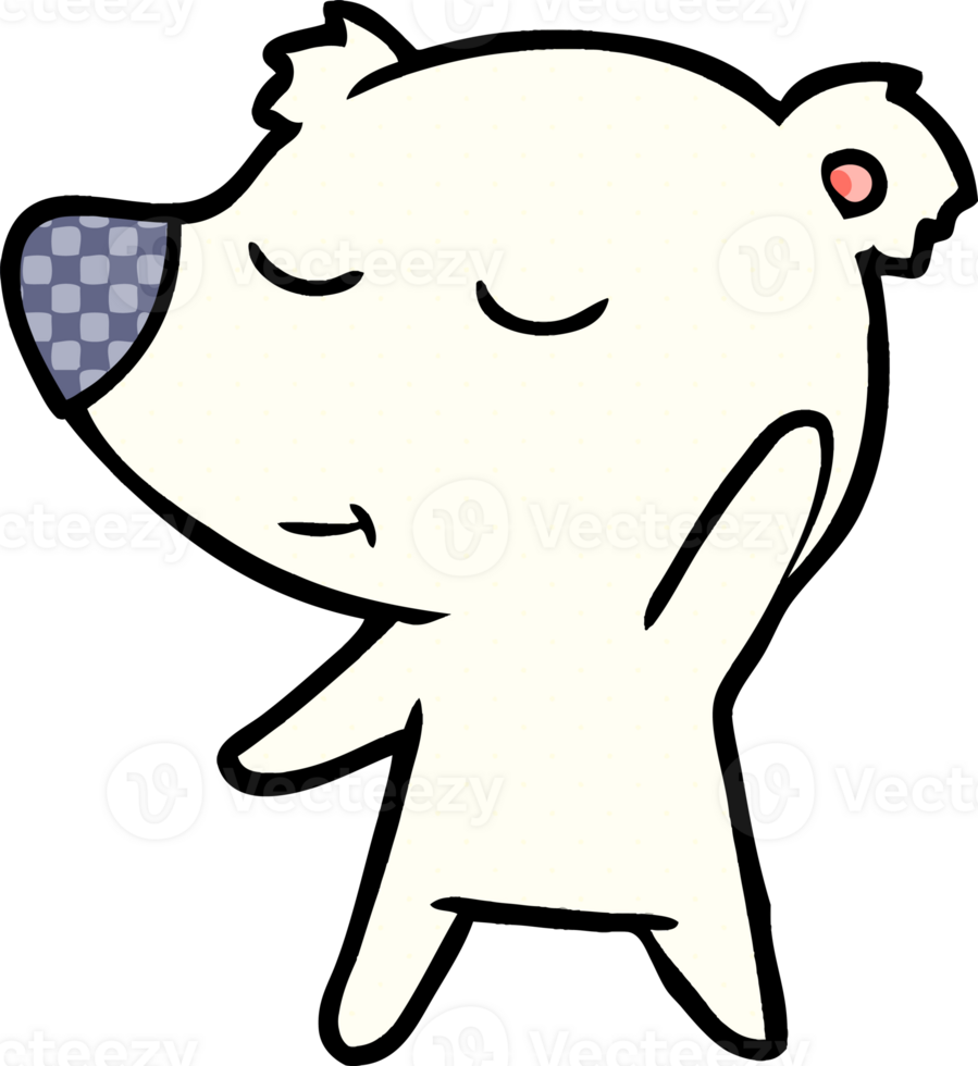 happy cartoon polar bear png