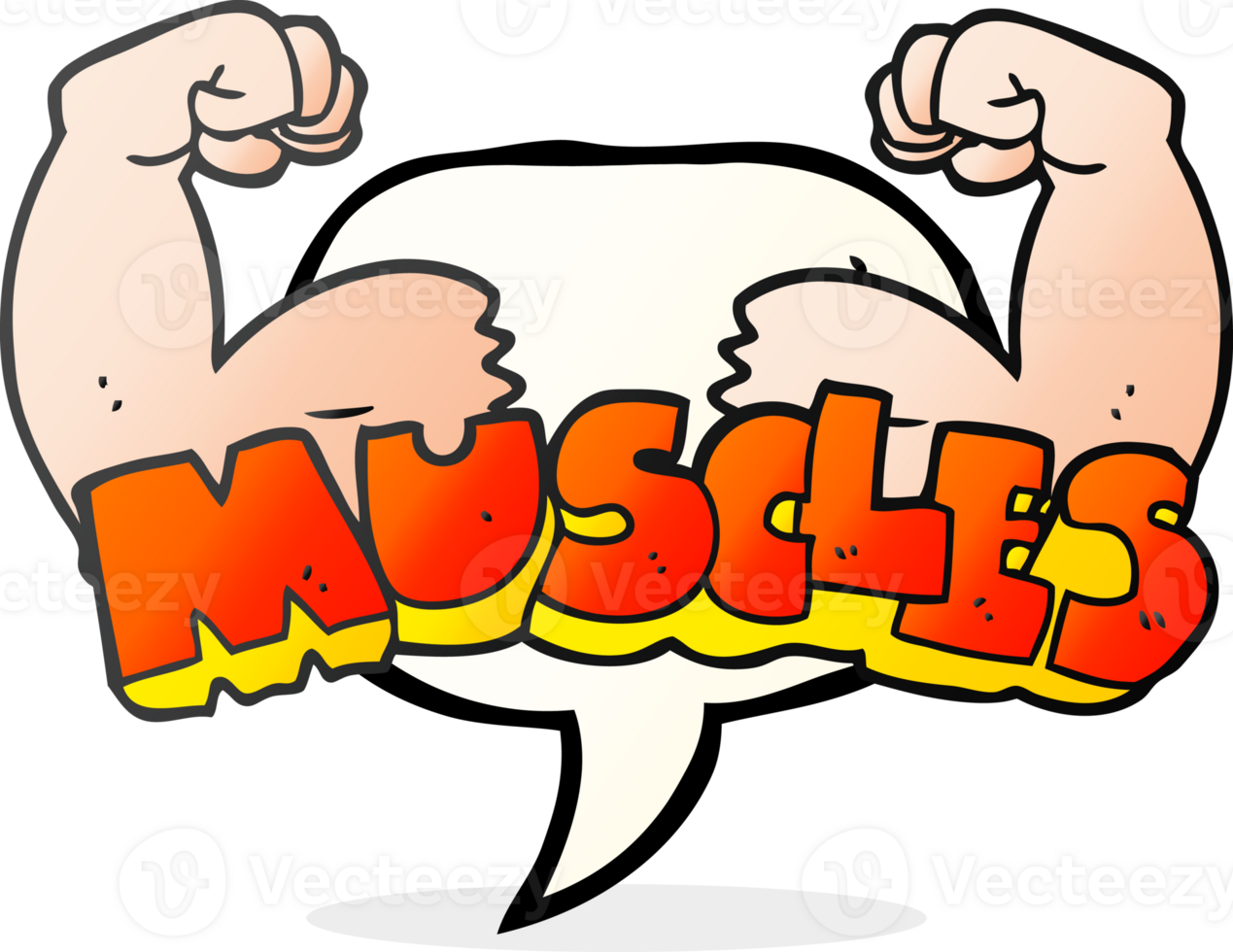 drawn speech bubble cartoon muscles symbol png