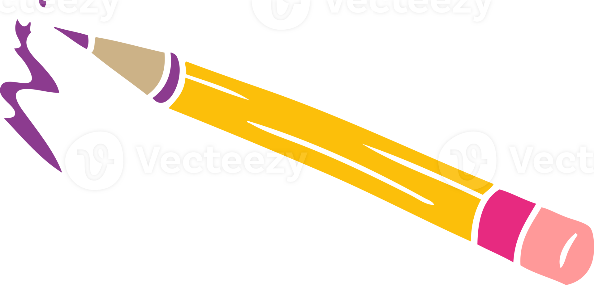 hand drawn cartoon doodle of a coloured pencil png