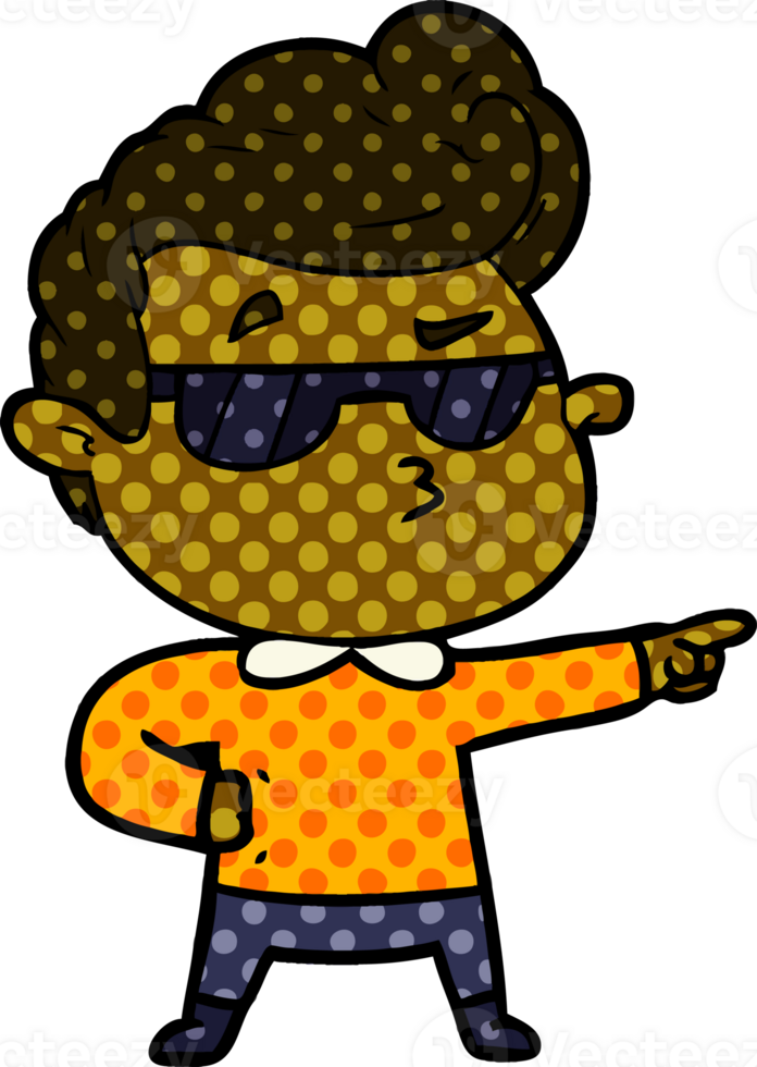 cartoon cool guy png
