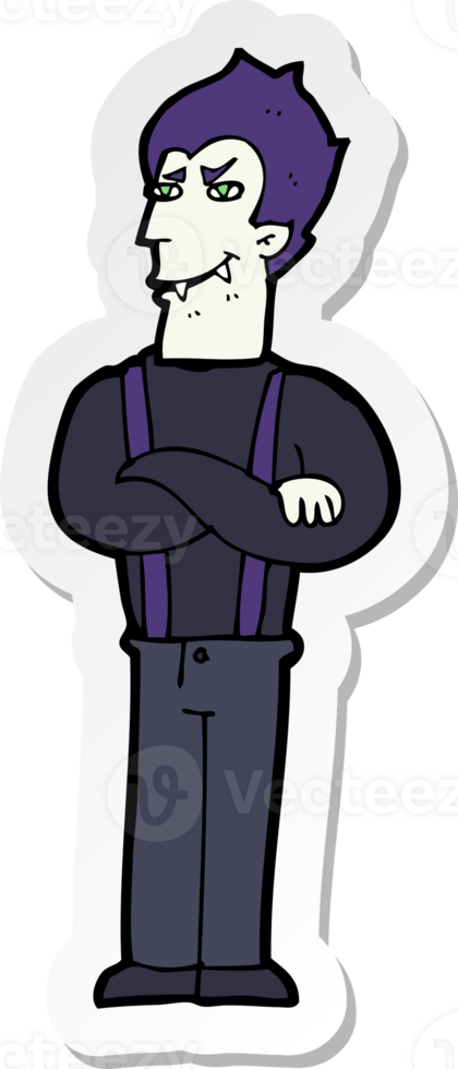 sticker of a cartoon vampire png