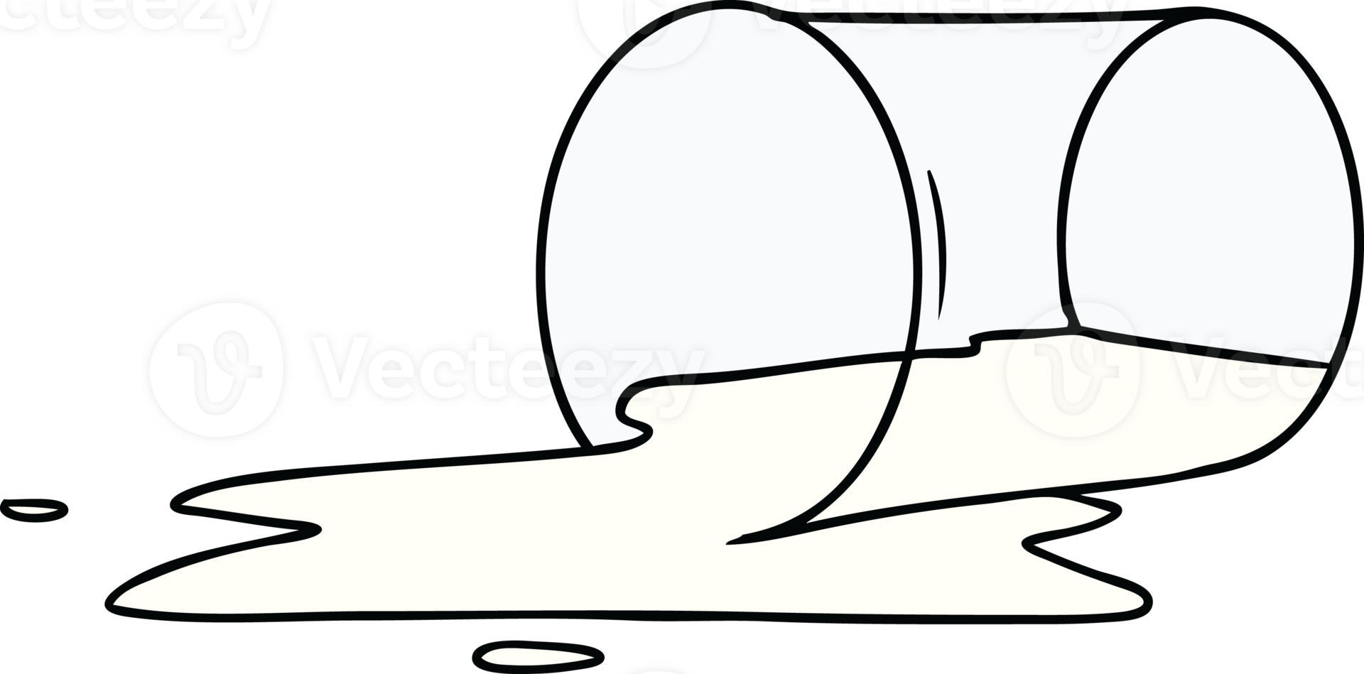 hand drawn cartoon doodle of a spilt glass png