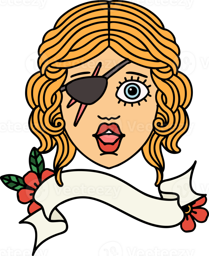Retro Tattoo Style human rogue character face png