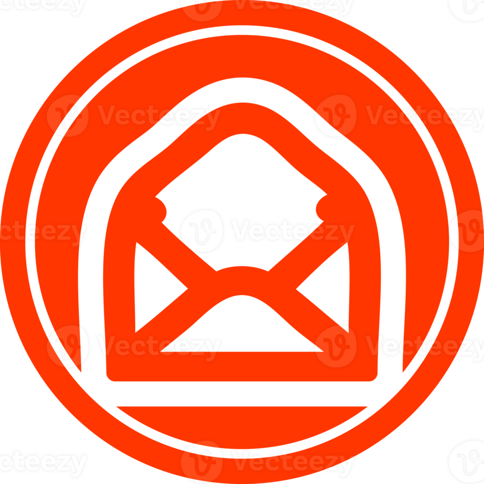 envelope letter circular icon symbol png