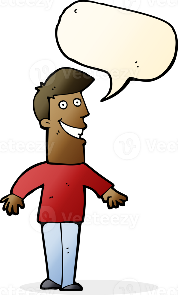 cartoon grinning man with speech bubble png