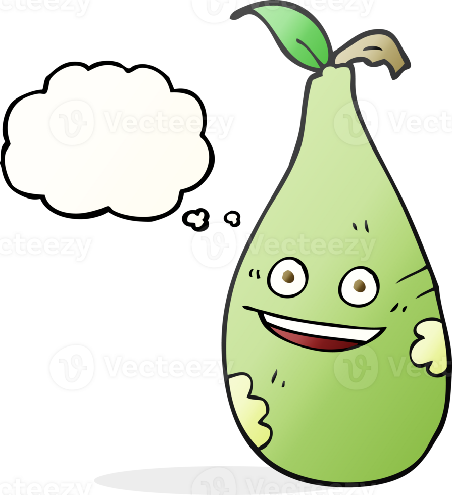 drawn thought bubble cartoon pear png