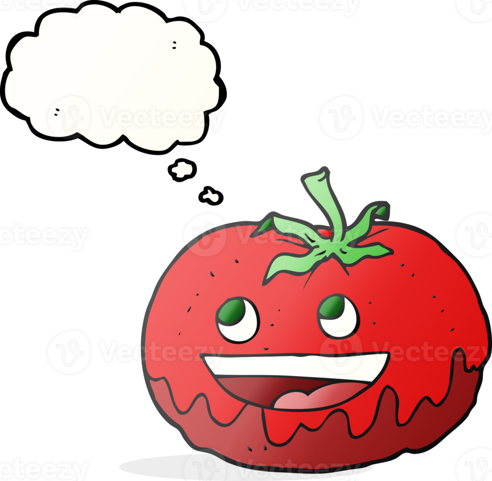 drawn thought bubble cartoon tomato png