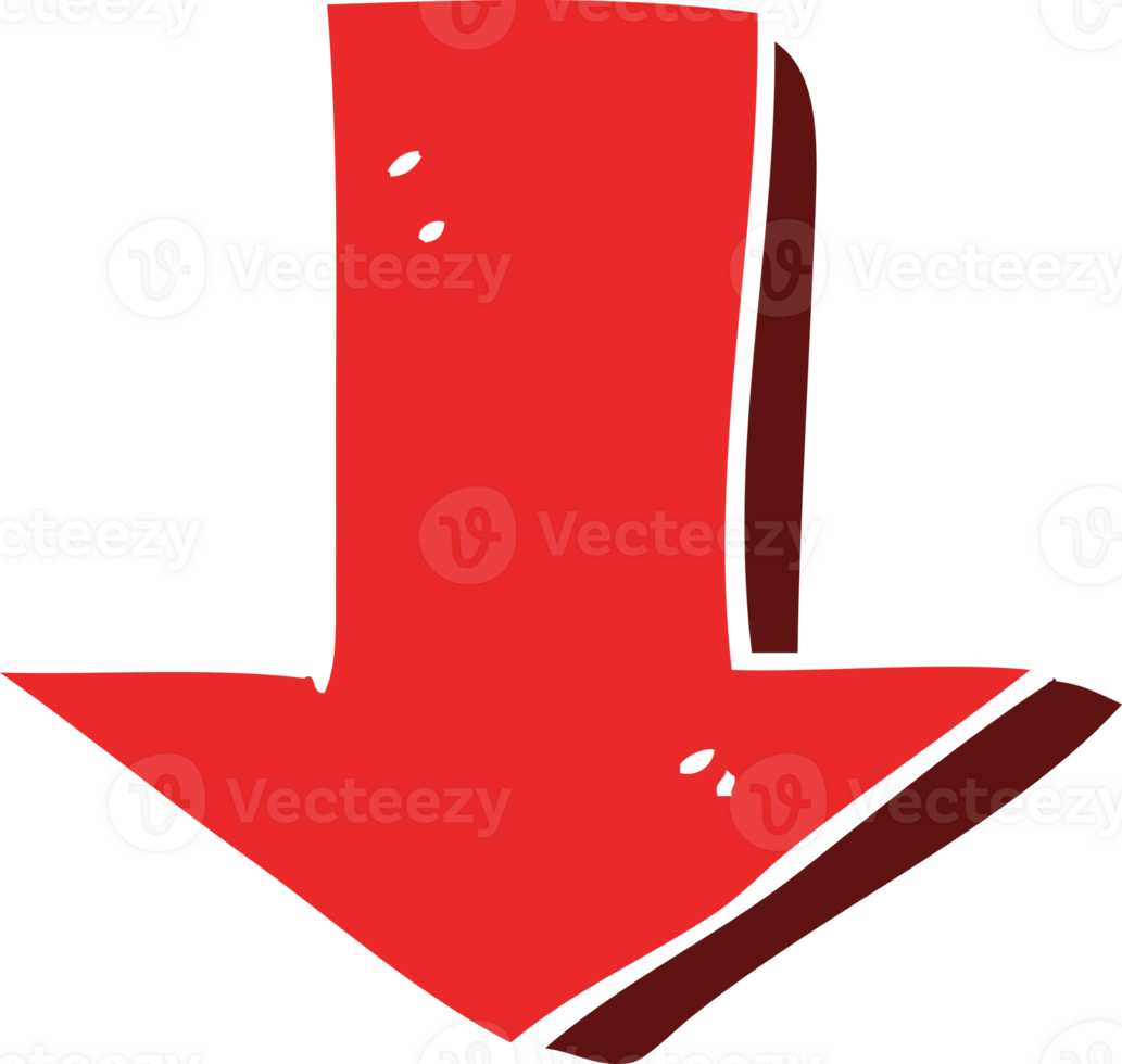 flat color style cartoon pointing arrow png