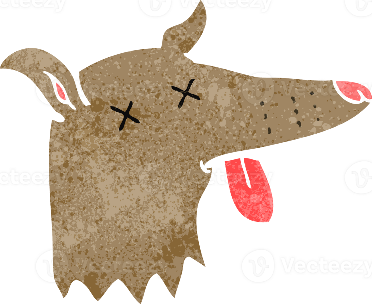 cartoon dead dog face png