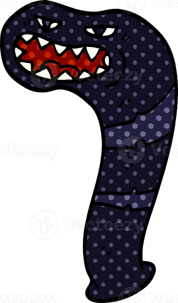 cartoon doodle monster leech png