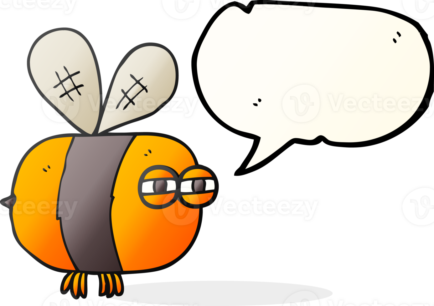 drawn speech bubble cartoon angry bee png