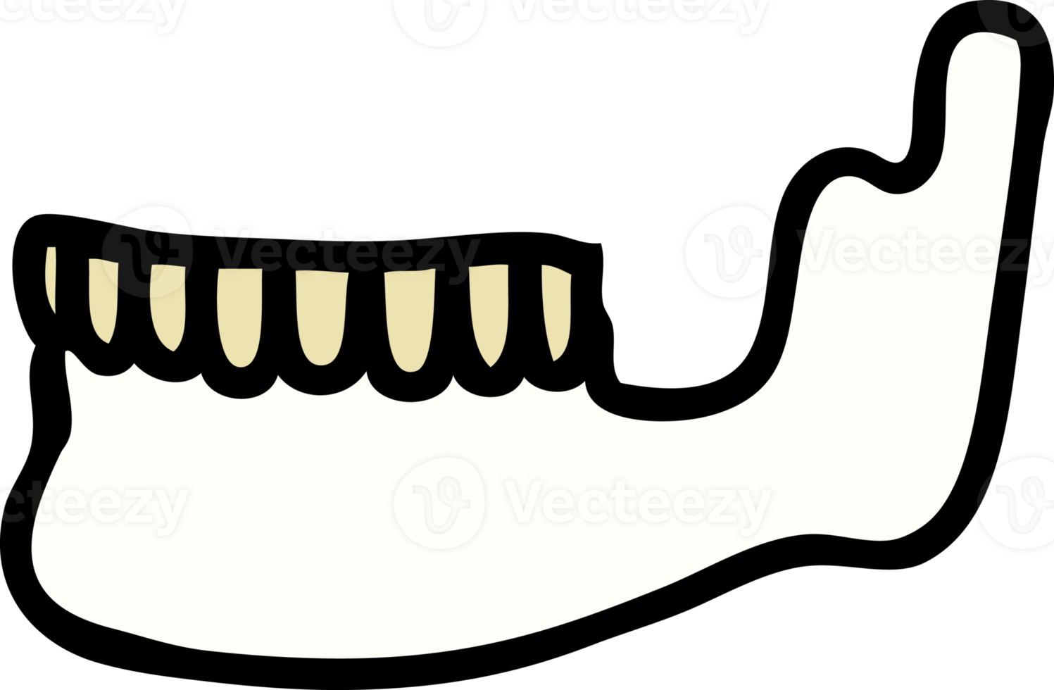 tattoo in traditional style of a skeleton jaw png