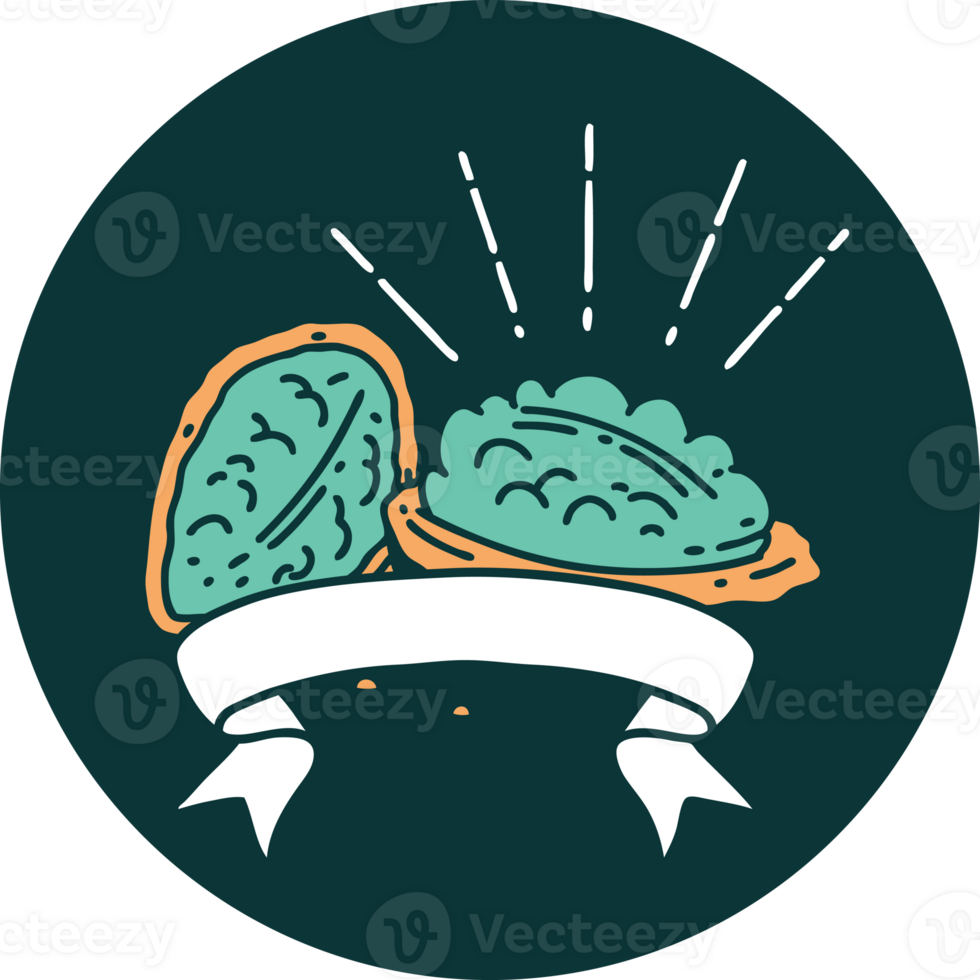icon of a tattoo style walnuts with shell png