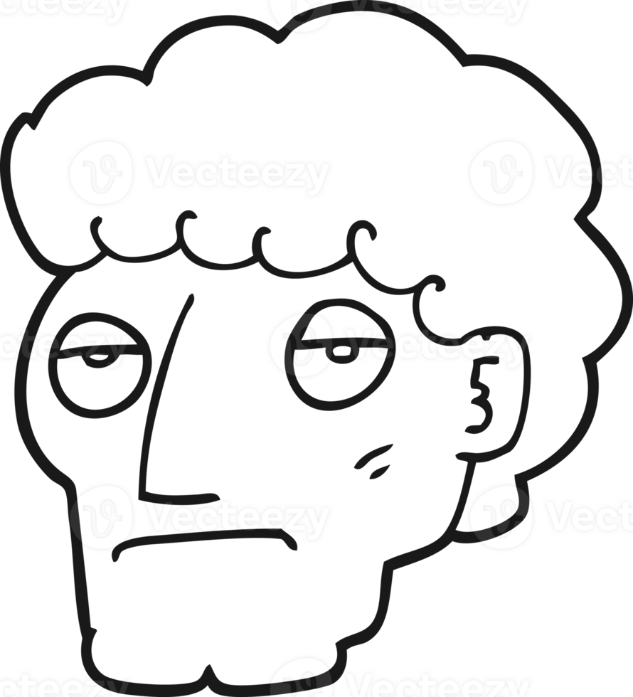 cartoon bored man png