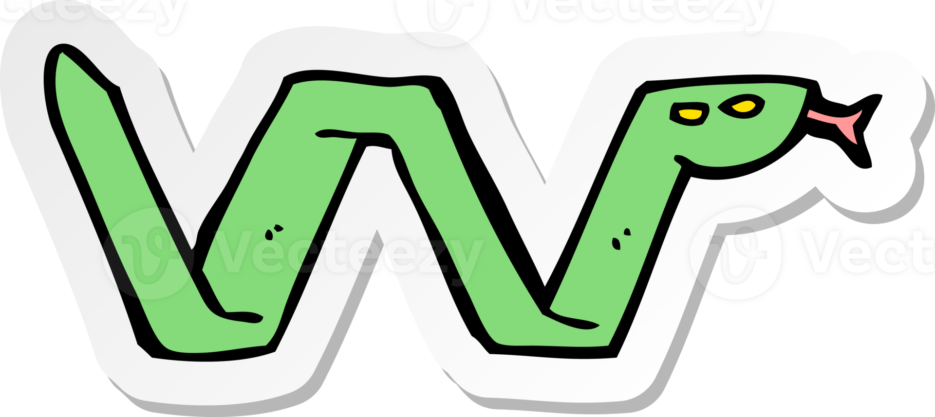 sticker of a cartoon snake symbol png