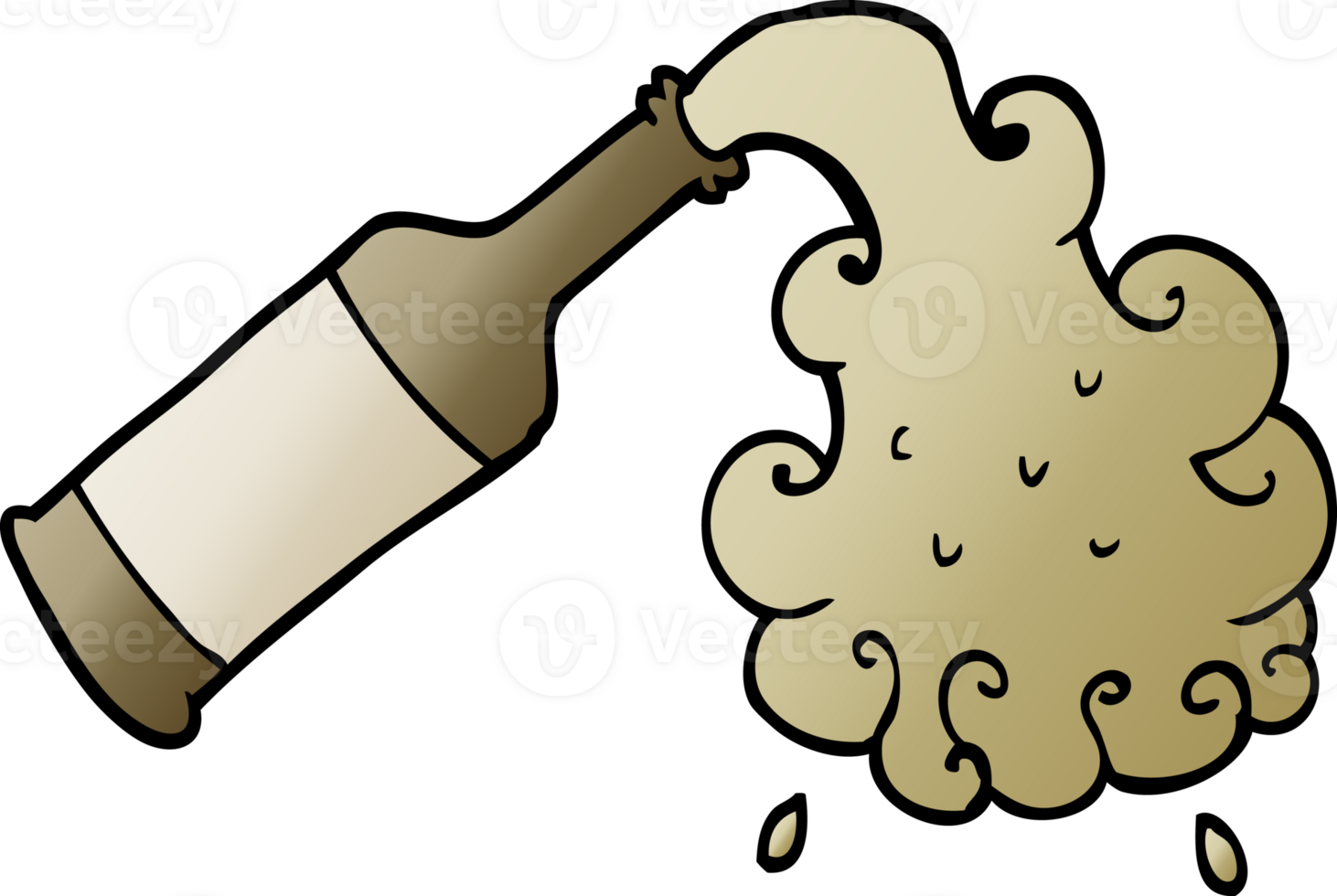 png gradient illustration cartoon beer pouring