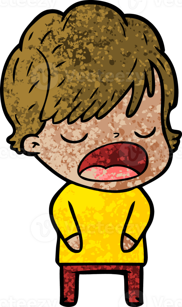 cartoon woman talking png