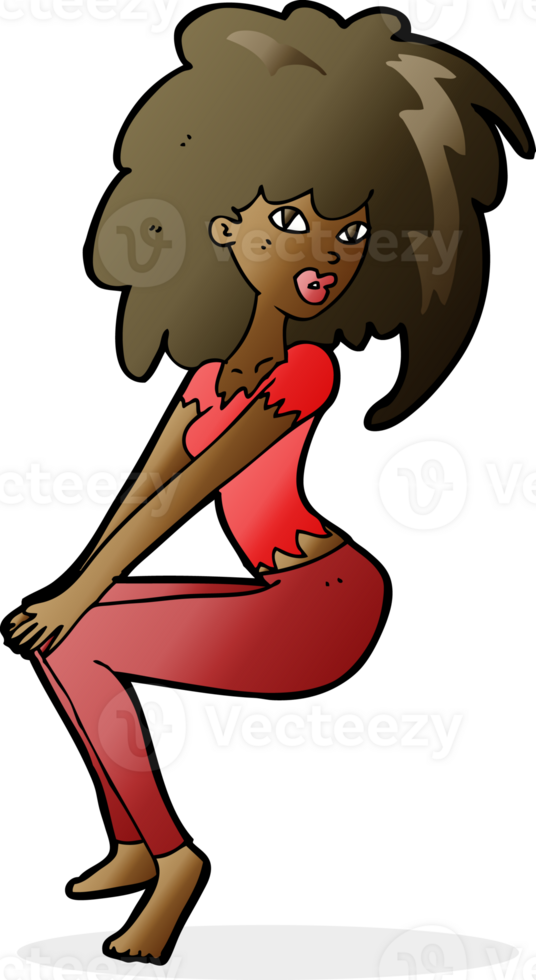 cartoon woman with big hair png