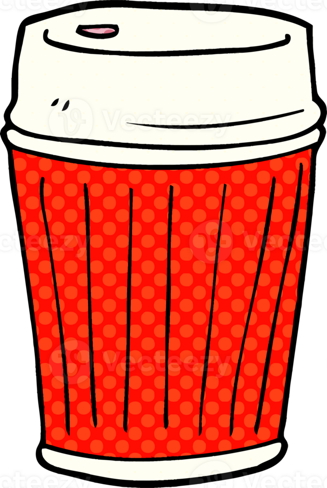 cartoon doodle take out coffee png