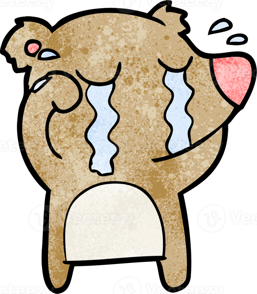 cartoon crying bear png