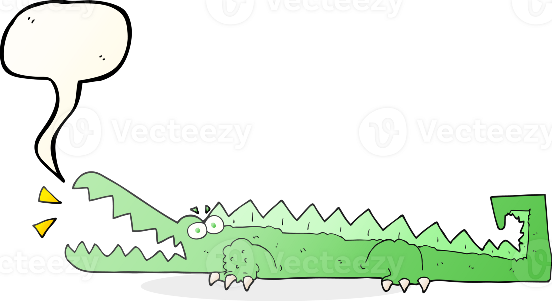 drawn speech bubble cartoon crocodile png