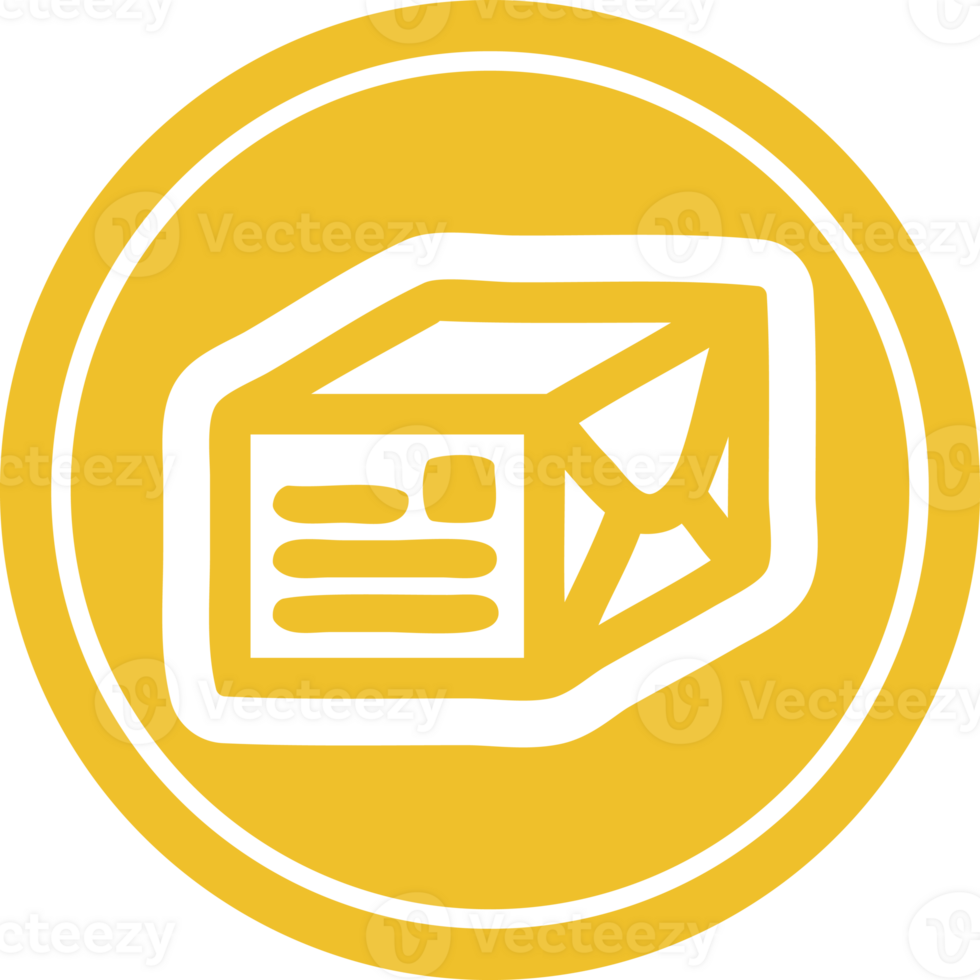 wrapped parcel circular icon symbol png