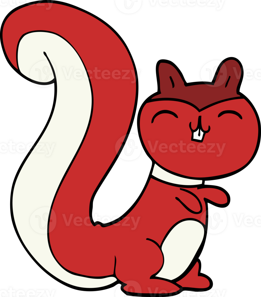 cartoon doodle happy squirrel png