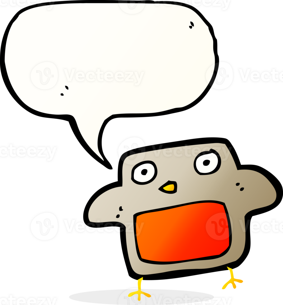 cartoon robin with speech bubble png