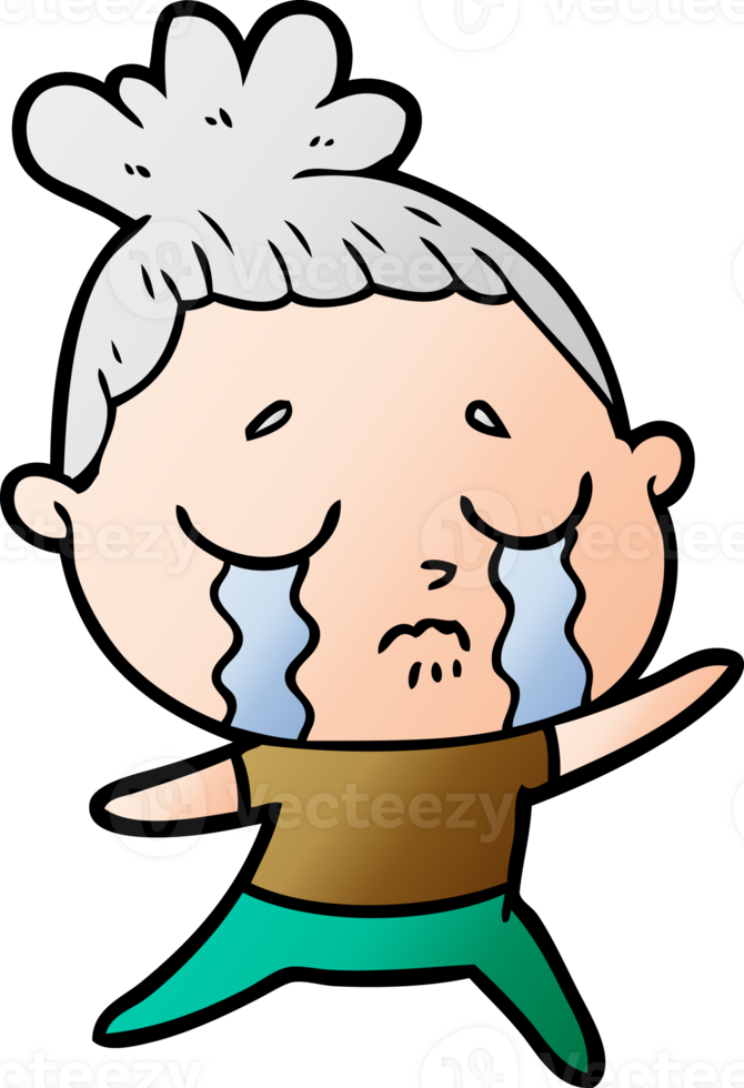 cartoon crying woman png