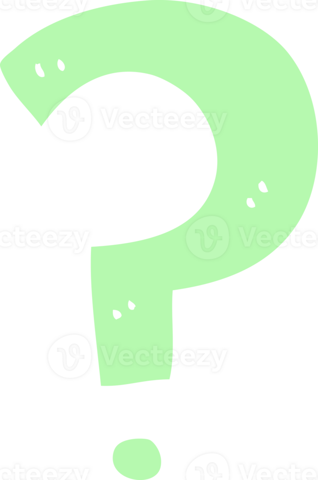 flat color illustration of question mark png