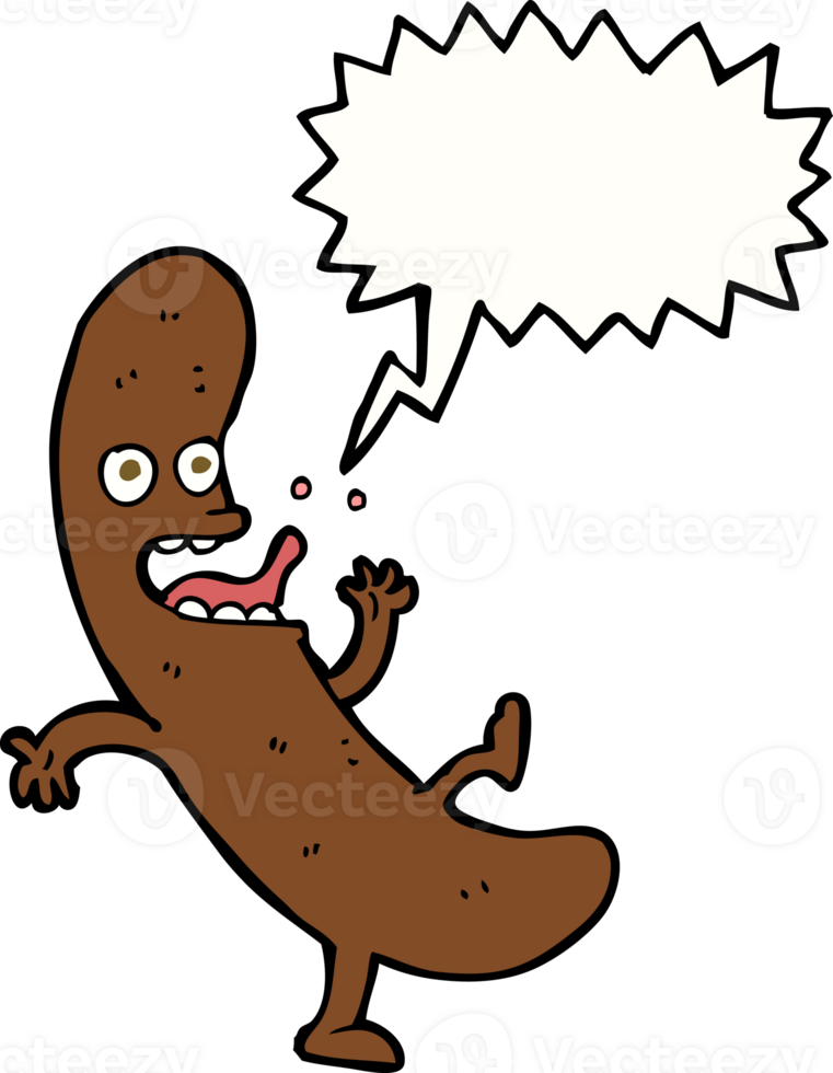 cartoon sausage with speech bubble png
