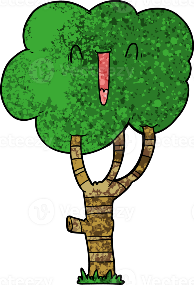 cartoon laughing tree png