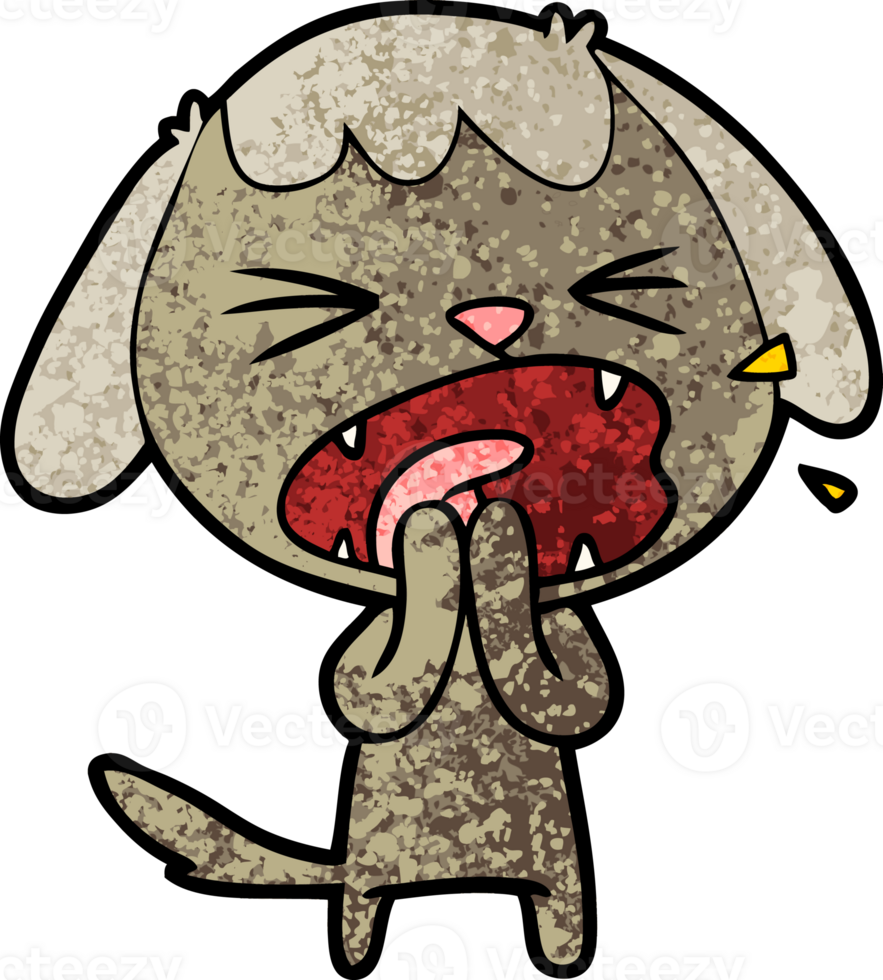cute cartoon dog barking png