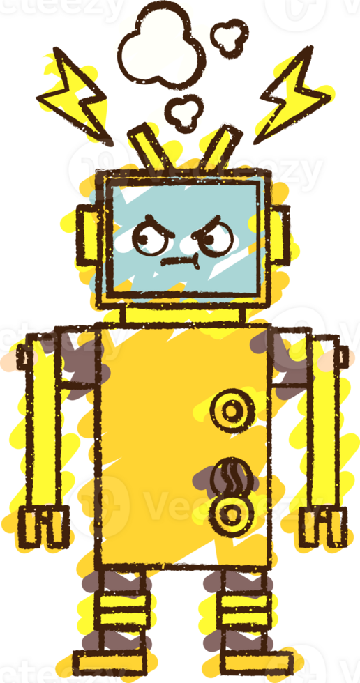 Robot Chalk Drawing png