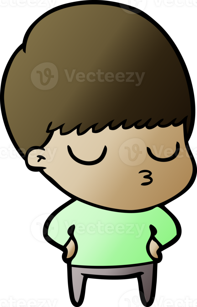 cartoon calm boy png