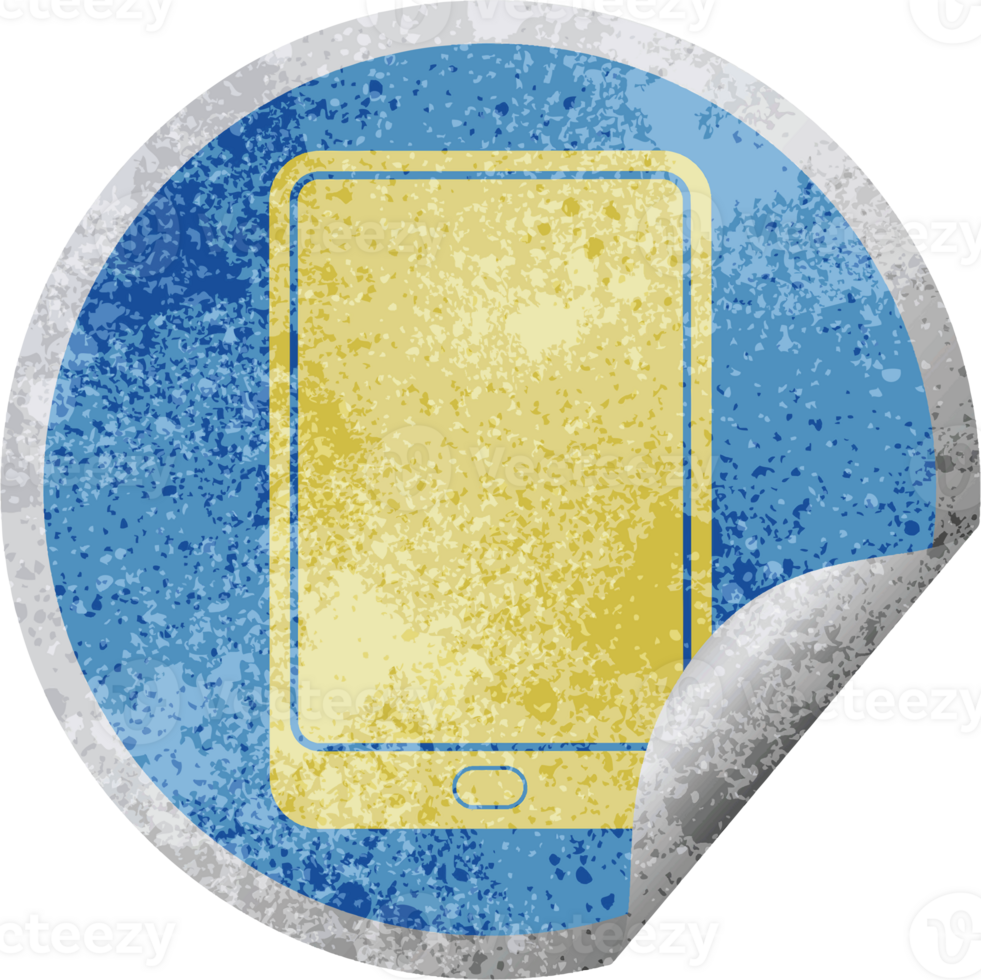 tablet computer   illustration circular peeling sticker png