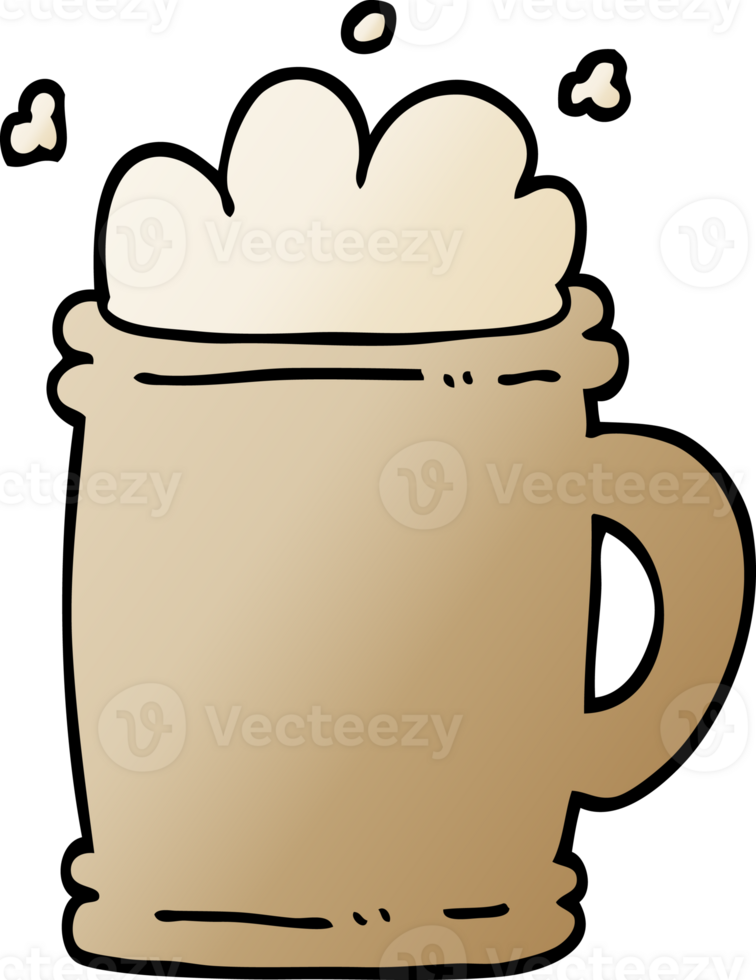 gradient illustration cartoon beer tankard png