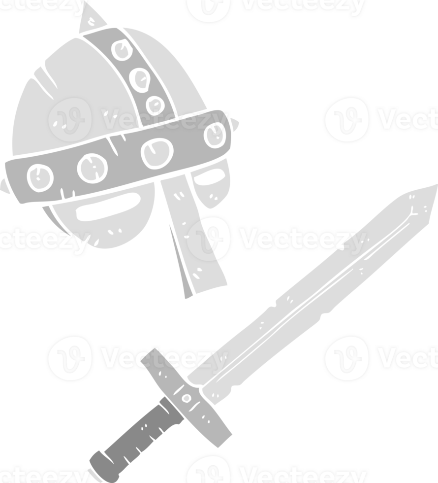 ilustración de color plano del casco medieval png