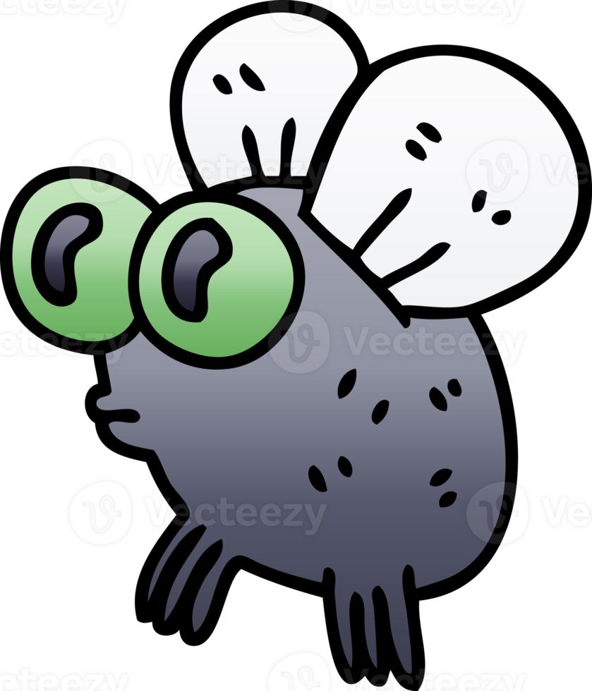gradient shaded quirky cartoon fly png