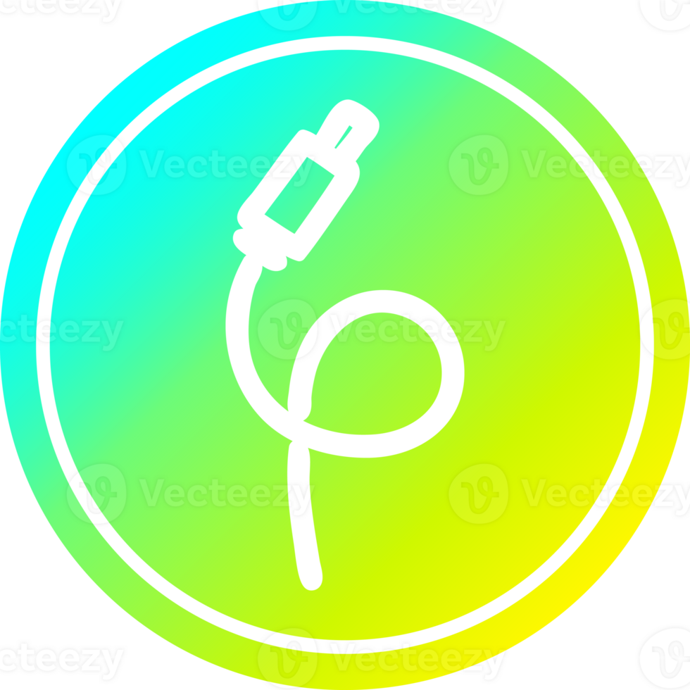 electrical plug circular icon with cool gradient finish png
