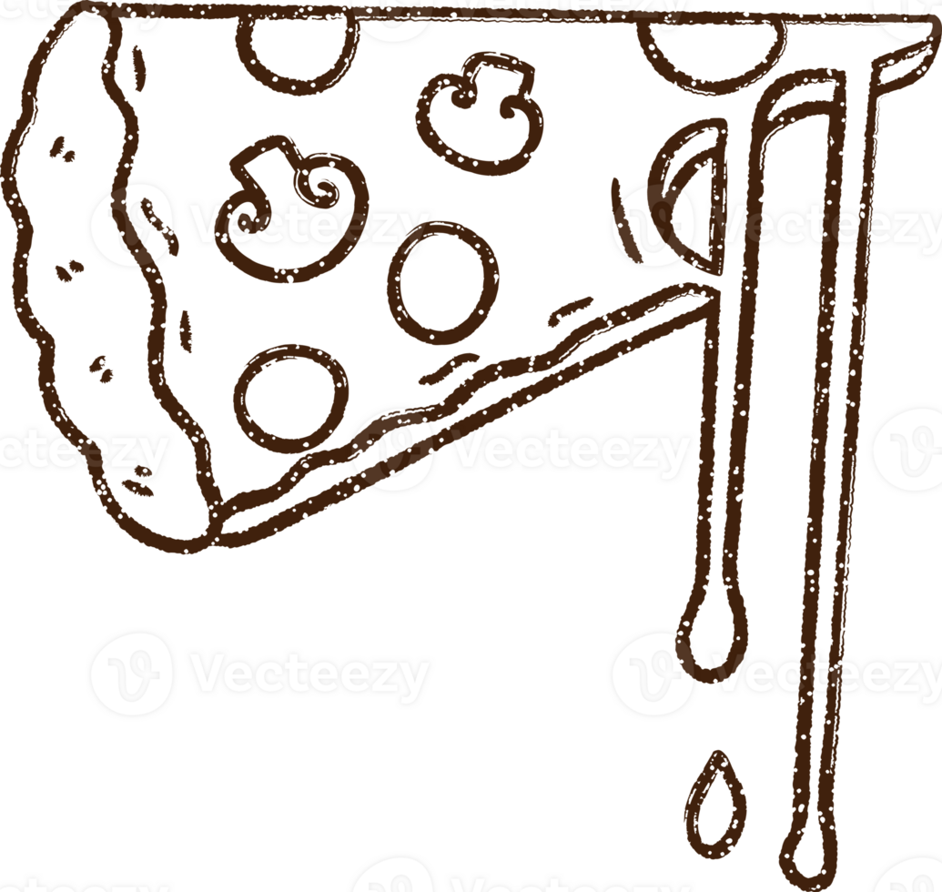 Pizza Slice Charcoal Drawing png