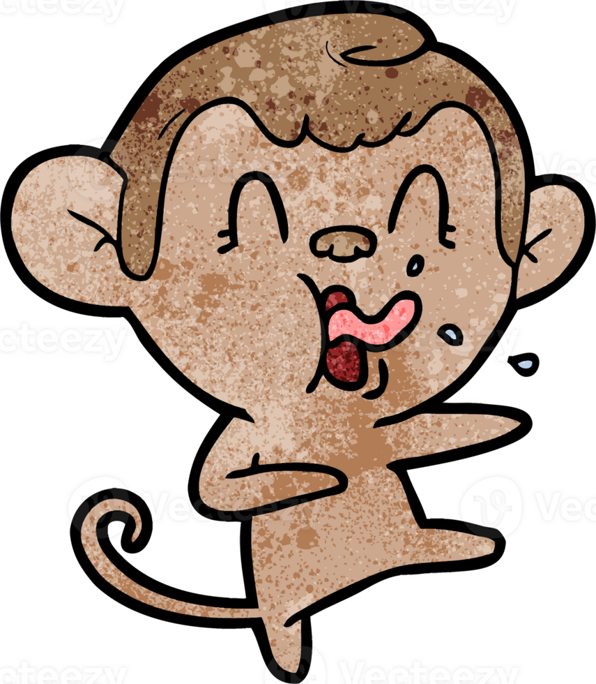 crazy cartoon monkey dancing png