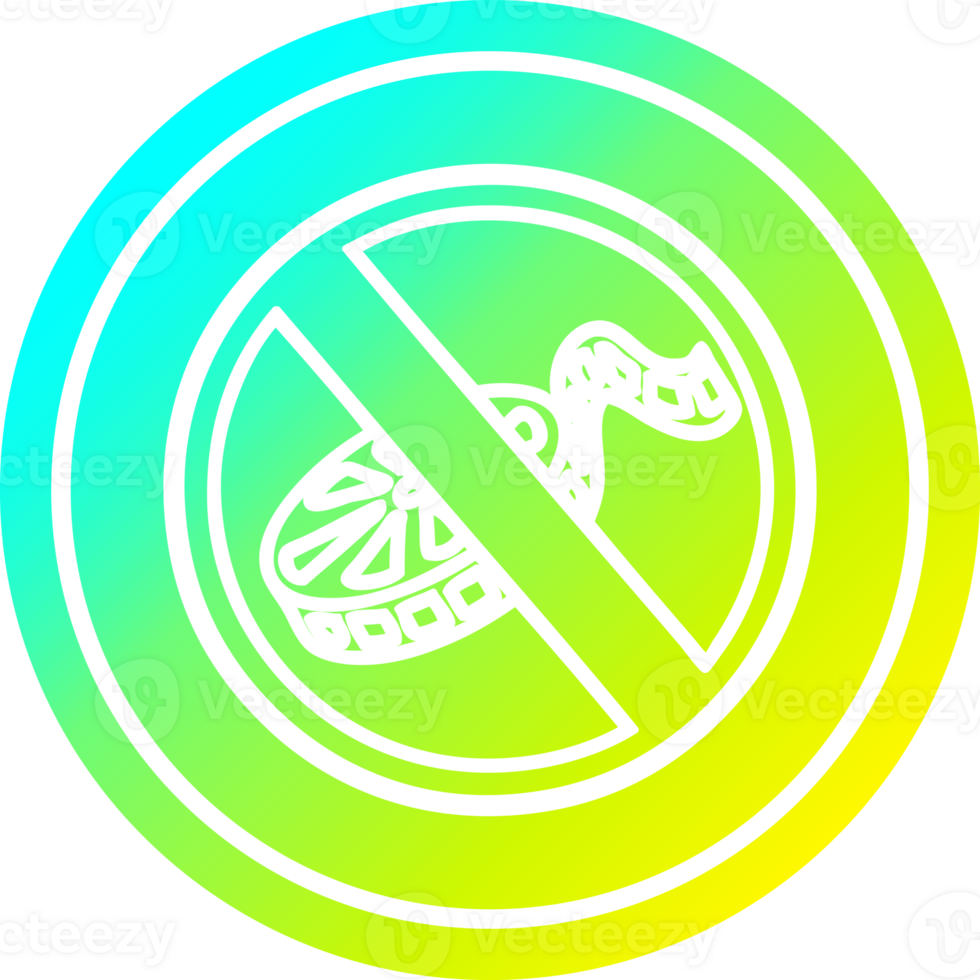 no filming circular icon with cool gradient finish png