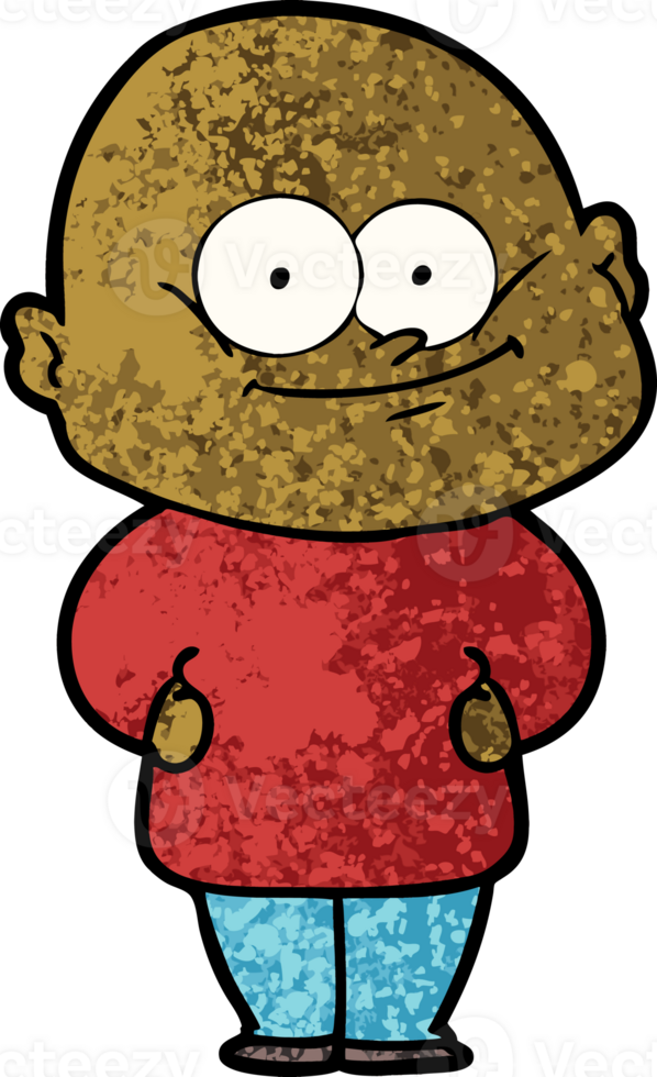 cartoon bald man staring png