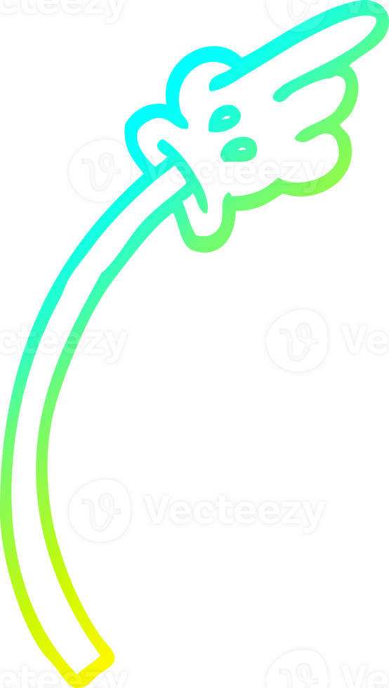 cold gradient line drawing of a cartoon hand gesture png
